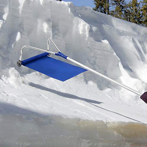 GYMAX Snow Roof Rake, 21FT Roof Rake for Snow Removal with Extendable