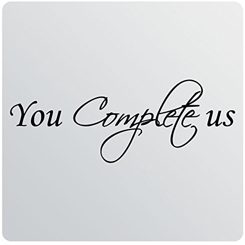 36"x13" You Complete Us Wall Decal Sticker Art Mural Home Decor Quote Nursery Baby Birth