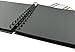 Black Guest Book, Photo Booth Album, Scrapbook, Blank Square Spiral Bound Cardboard Hardcover, 40 Sheets (8 Inches)