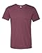 Bella 3413 Unisex Triblend Short Sleeve Tee - Maroon Triblend, Large