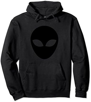 Unisex Fun Extraterrestrial Hoodie Alien Sci-fi Tee Medium Black