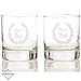 Taylor'd Milestones No. 1 DAD Scotch Glasses, 10 oz Whiskey Glass Set of 2, Diamond Etched Strong on the Rocks Tumbler