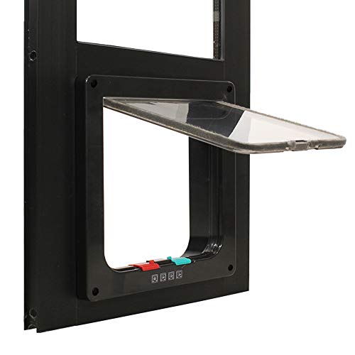 Whiskers and Windows Cat Door for Horizontal Sliding Windows, Large Cat