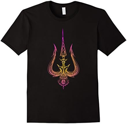 Mens OM-Lord Shiva Divine Spear Trident Trishul T-Shirt XL Black