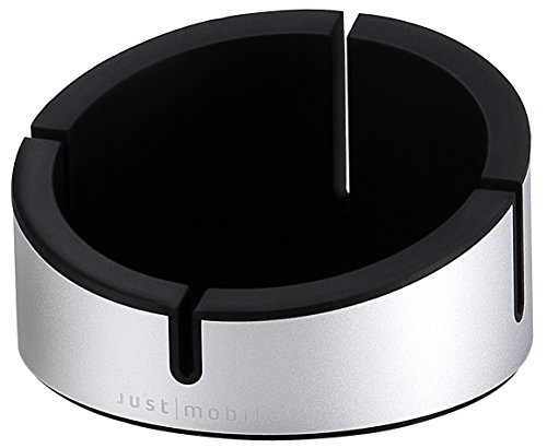 Just Mobile AluCup Grande Deluxe Desktop Stand Charger for iPhones - Retail Packaging - Black