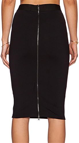 Changde360 Warm Fashion Sexy Women Office Pencil Skirts Midi Back Zipper High Waist Black White Green Bodycon Autumn Wrap Knitted Skirt Soft