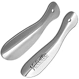 Metal Shoe Horn, 2 Pack- 7.5" Long- Perfect Shoe Horns for Men, Women, Kids - Travel Shoe Horn