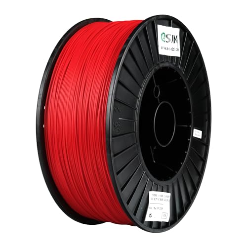 eSUN PLA+ Filament, 1,75 mm, 3D Drucker PLA Plus Filament, Maßhaltigkeit +/- 0,03 mm, 3 kg Spule, 3D-Druck Filament für 3D Drucker, Feuerrot
