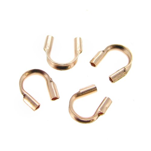 10 pcs 14k Rose Gold Filled Cable Stringing Thimble Wire Guard / Protector (.031 Inch Hole)