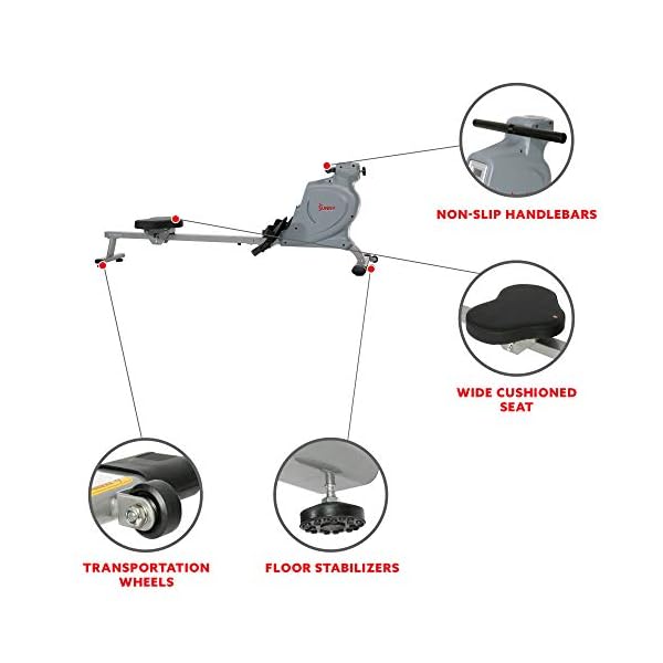 Sunny-Health-Fitness-Space-Efficient-Convenient-Magnetic-Rowing-Machine--SF-RW5987 Sunny Health & Fitness Space Efficient Multi-Function Magnetic Rowing Machine