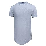 Aiyino Men's Hipster Hip Hop Short Sleeve T-shirt With Zipper Trim