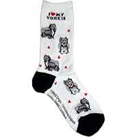 I Love My Yorkie White Sock Fantasy Hosiery
