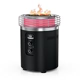 Ninja Fireside360™ Outdoor Heater & Fire Pit | 3 Modes: Flame, Heat, Flame & Heat | Portable for Patio, Deck, Camping, Beach | Easy Control Smokeless Flames | Push to Start Ignition | Black | OF101BK