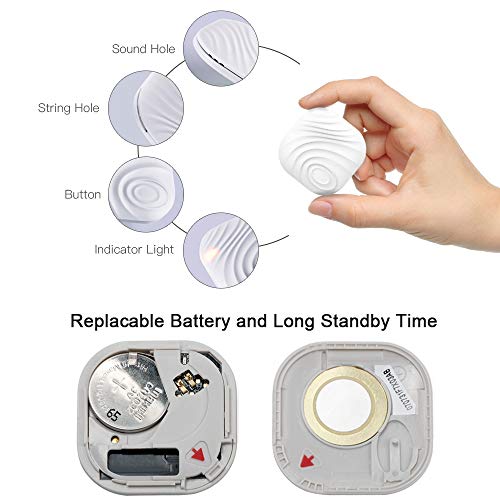 Smart Key Finder Anti-Lost Tracker - Evershop Bluetooth Tracker GPS Locator Wallet Phone Key Anti-Lost Bidirectional Alarm Reminder for Phone, Pets, Keychain, Wallet,Luggage