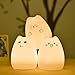 HJIAN Portable LED Children Night Light Silicone Night Lamp Rechargeable Silicone Soft Baby Nursery Lamp Sensitive Tap Control for Baby Bedroom