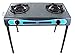 M.D.S Cuisine Cookwares Double Head Propane Gas Burner Portable Stand Camping Outdoor Stove Stainlessthumb 1