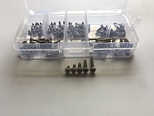 90pcs M3 allen self tapping screws hex socket countersunk bolts self-attack screw flat head bolt set 6mm-20mm