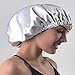 YANIBEST Satin Bonnet Sleep Bonnet Cap - Extra Large, Double Layer, Reversible, Adjustable Satin Cap for Sleeping Hair Bonnet(X-Large) Grey