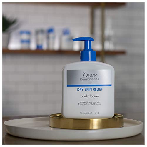 Dove DermaSeries Fragrance Free Body Lotion for Dry Skin, Good for