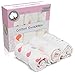 SimplyLife Home Swaddle Blankets Baby Wrap, Soft Breathable Muslin Cotton, Adjustable Infant Swaddles, Perfect for Receiving (Girl)