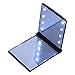 KOLIGHT Folding Portable Compact Pocket 8 LED Lights Turn ON/OFF Makeup Mirror with Magnifying Features (Black)