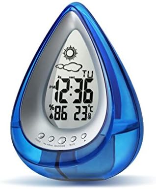 Fly Partner Water Powered Digital Clock, Hydrodynamic Eco-Friendly Alarm Clock with Humidity, Alarm, Snooze, Time Display and Temperature Measurement, Needn't Battery