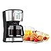 Drip Coffee Machine, IKICH 12 Cup Coffee Maker, 24h Programmable Smart Drip Coffeemaker Coffee Brewer with Glass Thermal Carafe, Permanent Filter and Stainless Steel Decoration for Home and Office