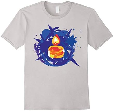 Mens Sacred Diya Or Earthen Lamp Diwali Tshirt Small Silver