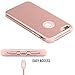 iPhone 7 Plus Case,BENTOBEN Slim 3 in 1 Heavy Duty Shockproof Drop Protection Hybrid Hard PC Cover Soft Silicone Bumper Full-Body Protective Phone Case Cover for iPhone 7 Plus(5.5 inch),Cute Rose Gold
