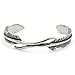 BoxDragon Jewelry Angel's Feather Fashion Stainless Steel Men's Bangle Cuff, Biker Silver