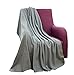 CAI TENG Fleece Blanket Bulk Throw Blankets for Bed Couch Cozy Lightweight Pet-Friendly Fabric Travel Blanket Soft for Kids Wedding Sofa Gifts Dogs Grey 1 Piece 52 x 67 inch Full Size