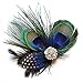 JISTL Unique Design of Peacock Feather Hair Accessories for Women