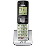 VTech CS6709 Accessory Cordless Handset, Silver/Black | Requires VTech CS6719, CS6729, CS6829, or CS6859 Series Phone System