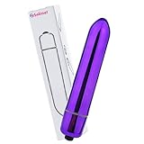 Sekmet Mini Bullet Massager, Single-Speed Vibrator Point Massager Waterproof Bullet Vibe for Women (Purple)