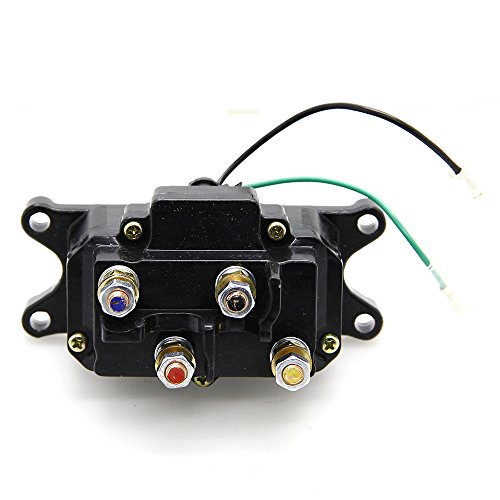KONDUONE 12V 250A Winch Solenoid Relay Contactor Thumb Truck with 6 Protecting Caps for 4x4 Vehicles UTV ATV Winch Solenoid