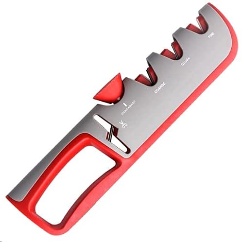 Knife Sharpener, Icymate 4-in-1 Professional Kitchen Sharpener Knife Sharpening Stones Helps Repair, Restore and Polish Blades with Hanging Ring and Non-slip Base Kitchen Accessories for Chef & Home