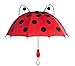 Kidorable Red Ladybug Umbrella for Girls w/Fun Ladybug Handle, Pop-Out Eyes, Polka Dots