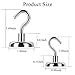 Outeam Magnetic Hooks ，4 Pack Super Strong Heavy Duty Magnetic Coat Hooks Industrial Grade Neodymium Hanging Hooks for Classroom/Kitchen/Garage