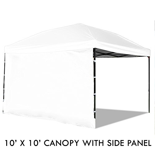 Punchau Pop Up Canopy Tent with Removable Sidewall 10 x 10 Feet, White - UV Coated, Waterproof Instant Outdoor Party Gazebo Tent