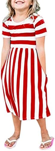 Euone Baby Outfit for 0-9 Years Old, Girls Striped Tunic Dress Beach Sundress