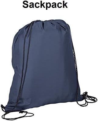 Sackpack | Navy | Non Branded | Best Cinch / Drawstring / BackPack | Washable | Best For Gym, Beach, Yoga, Tote, Laundry, Dance, Sports, Sling Carry Bag |