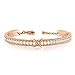 Angelady Valentine's Day Rose Gold Bracelet Cuff Endless Love Infinity Friends Bracelet for Women with Gift Box