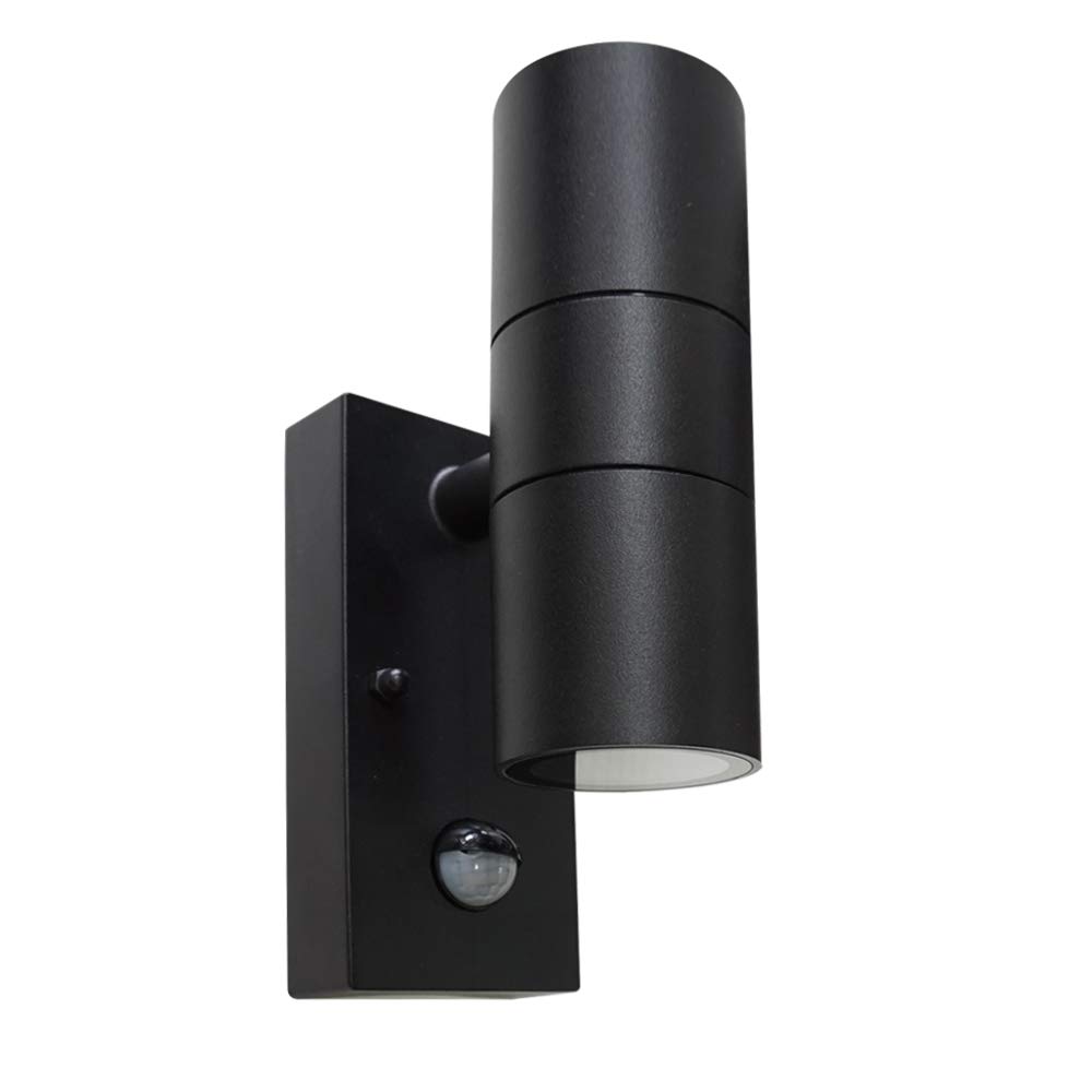 4vwin PIR UP & Down Wall Light Outdoor Security Lights with Matte Finish Sconce Lamp Great for Garden, Paths, Garages, Patios