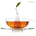 Tea Forte SONTU Wide Rim Glass Tea Cup with Saucer Set