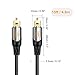 CableCreation Digital Optical Audio Cable15FT, Toslink Male SPDIF Cable with Nylon Braided Fiber Optic Cord for Home Theater, Sound Bar, TV, PS4, Xbox, VD/CD & More.Black & Silver
