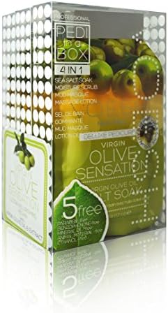 Voesh Pedi in a Box Deluxe 4 Step Service in Olive Sensation, 3 Count