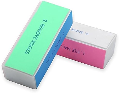 5 X Nail Art Manicure 4 Way Shiner Buffer Buffing Block Sanding File