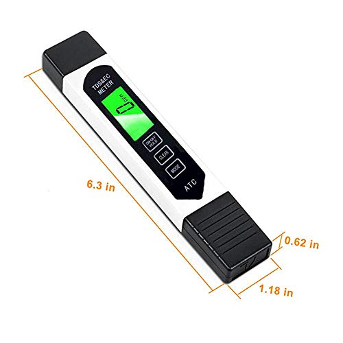 Womdee Tds Ez Water Quality Tester, Professional 3-in-1 TDS, Temperature and EC Meter with Carrying Case, 0-9999ppm, Ideal ppm Meter for Drinking Water, Aquariums and More - Thumbnail 2