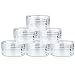 (Quantity: 6 Pieces) Beauticom 15G/15ML (0.5oz) Round Clear Jars with Screw Cap Lid for Acrylic Powder, Rhinestones, Charms and Other Nail Accessories