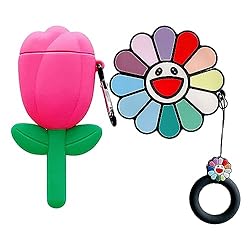 【2 Pack】 3D Cute Flower Case for Airpod 2/1,3D